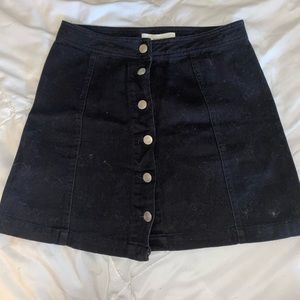 Black jean skirt